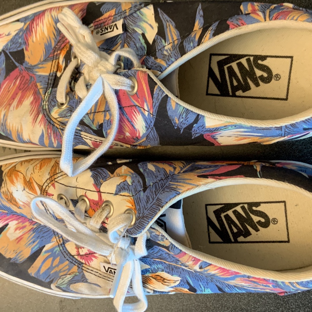 Vans flower shoes Size 8
